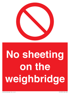 No sheeting on the weighbridge